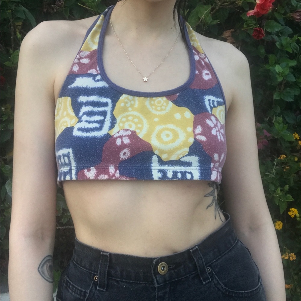 80s/early 90s bralette halter top